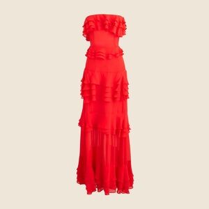 J Crew Collection Tiered Ruffle Dress